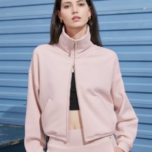 Cubby Mockneck Zip-Up, Cropped